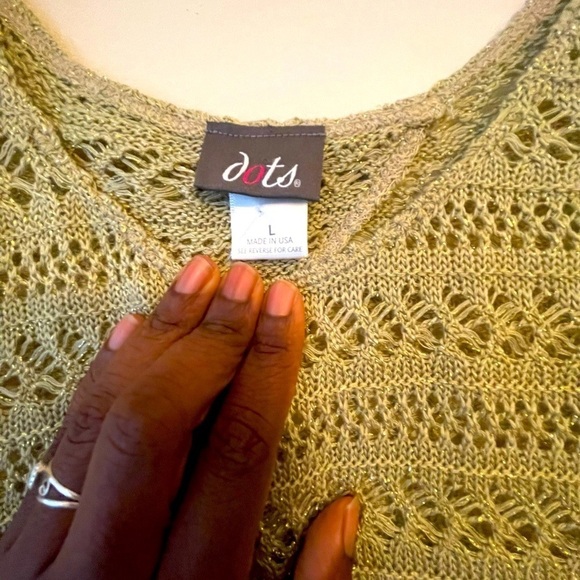 Dots Crochet Cropped Backless Sweater Size L - Picture 8 of 8